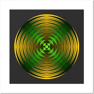 Fuzzy Circular Logic Yellow 5 Posters and Art